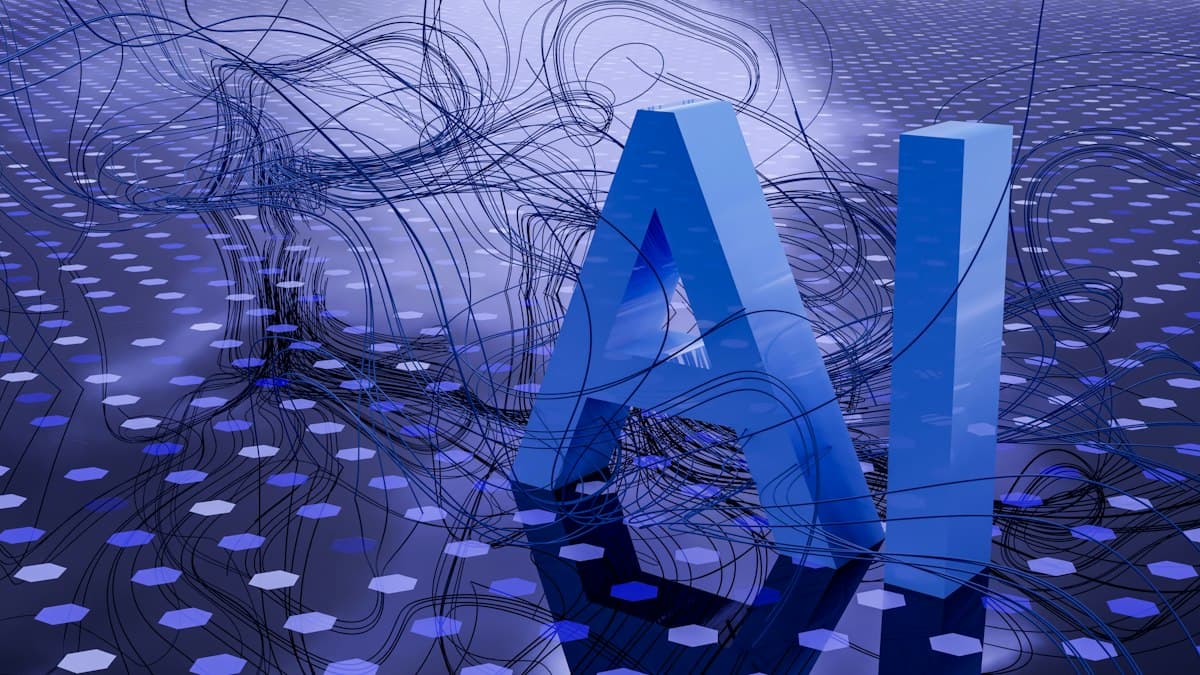 Abstract illustration suggesting an AI assistant interface